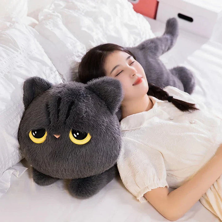 Skanto | Lang Giant Svart Grå Lompete Katt Plushies