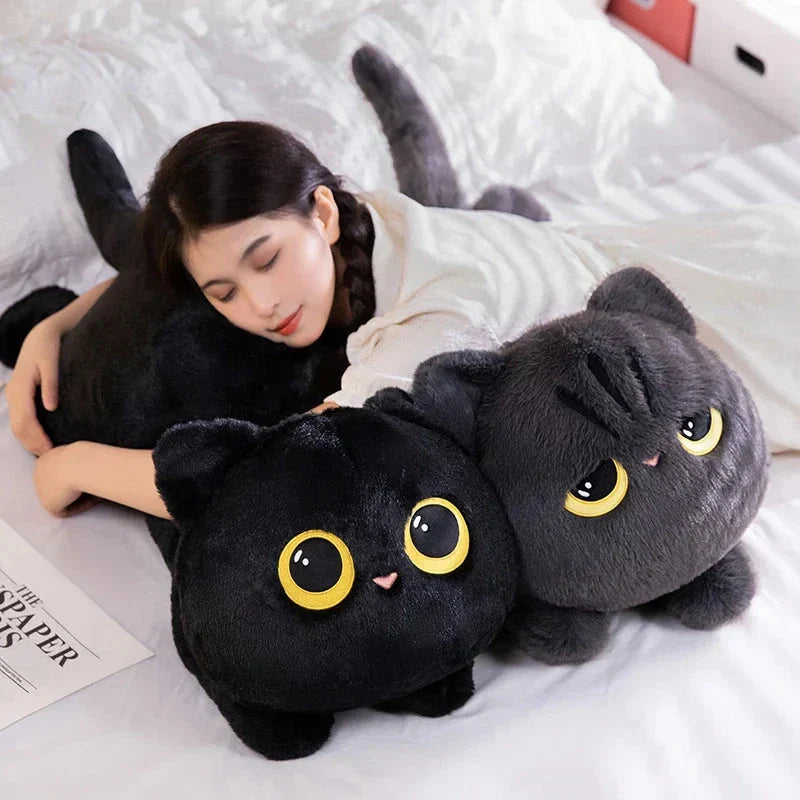 Skanto | Lang Giant Svart Grå Lompete Katt Plushies