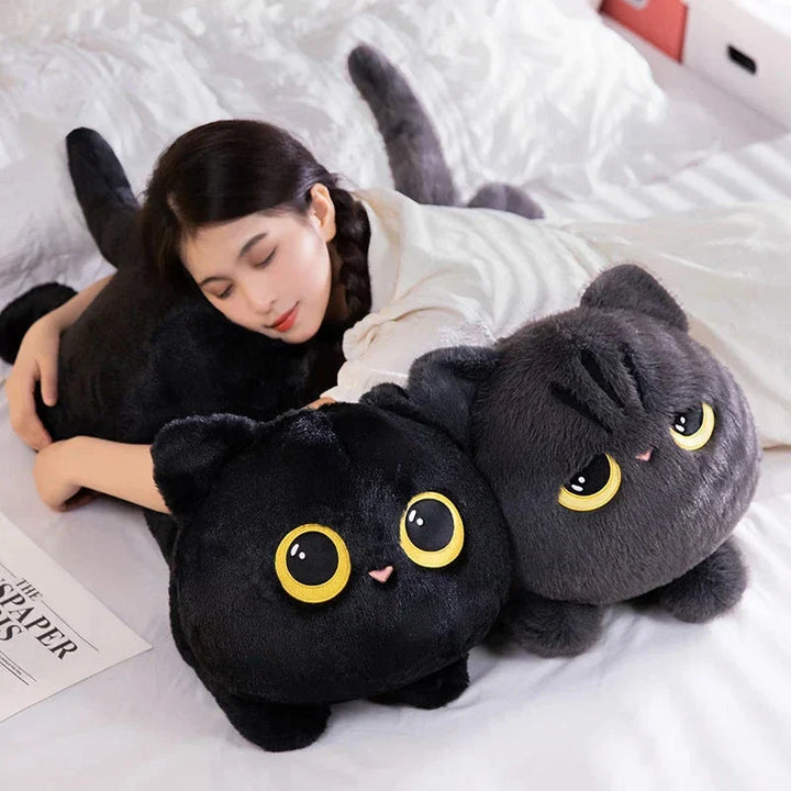 Skanto | Lang Giant Svart Grå Lompete Katt Plushies