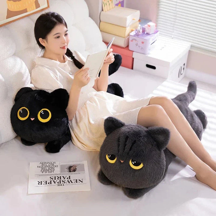 Skanto | Lang Giant Svart Grå Lompete Katt Plushies