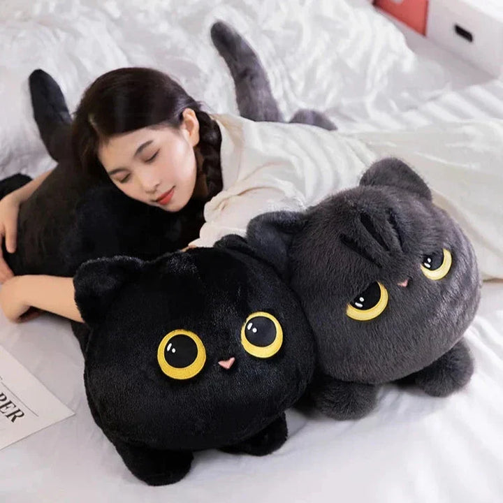 Skanto | Lang Giant Svart Grå Lompete Katt Plushies