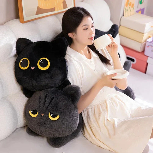 Skanto | Lang Giant Svart Grå Lompete Katt Plushies