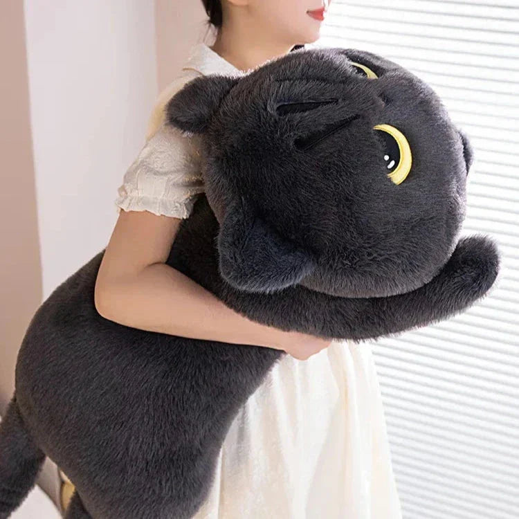 Skanto | Lang Giant Svart Grå Lompete Katt Plushies