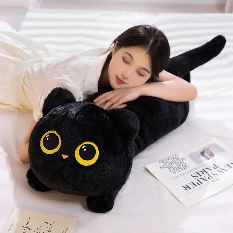 Skanto | Lang Giant Svart Grå Lompete Katt Plushies