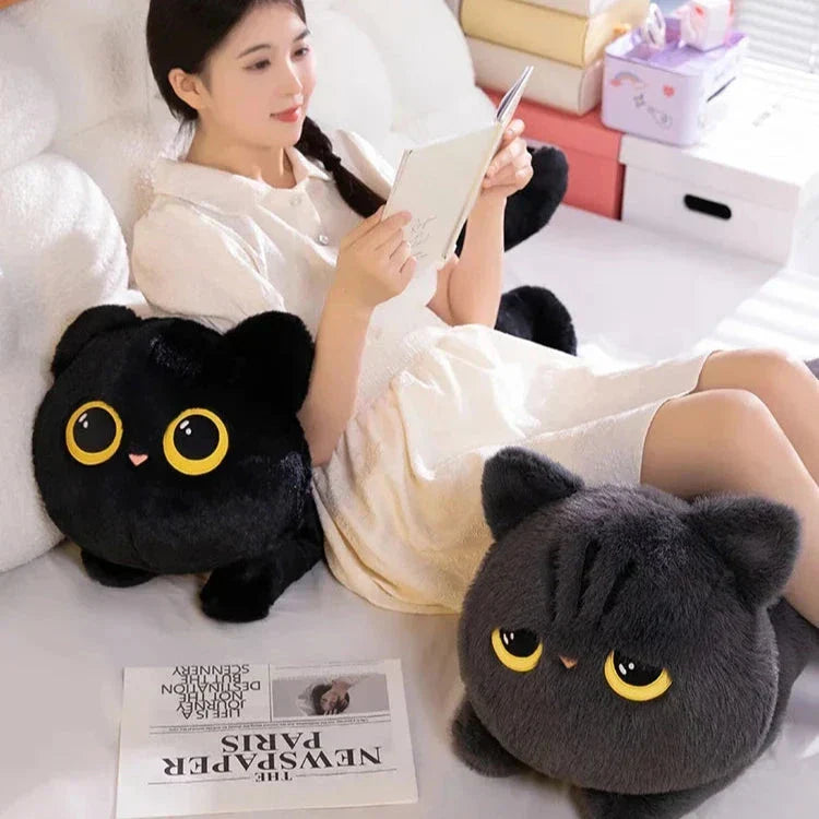 Skanto | Lang Giant Svart Grå Lompete Katt Plushies