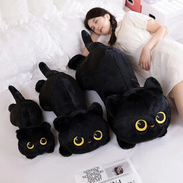 Skanto | Lang Giant Svart Grå Lompete Katt Plushies