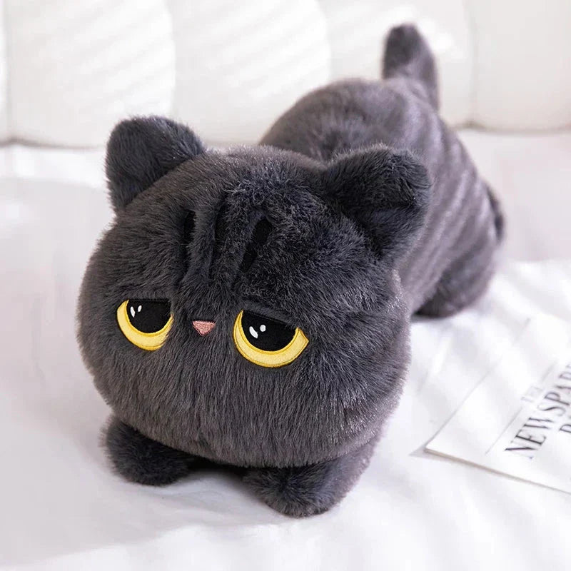 Skanto | Lang Giant Svart Grå Lompete Katt Plushies