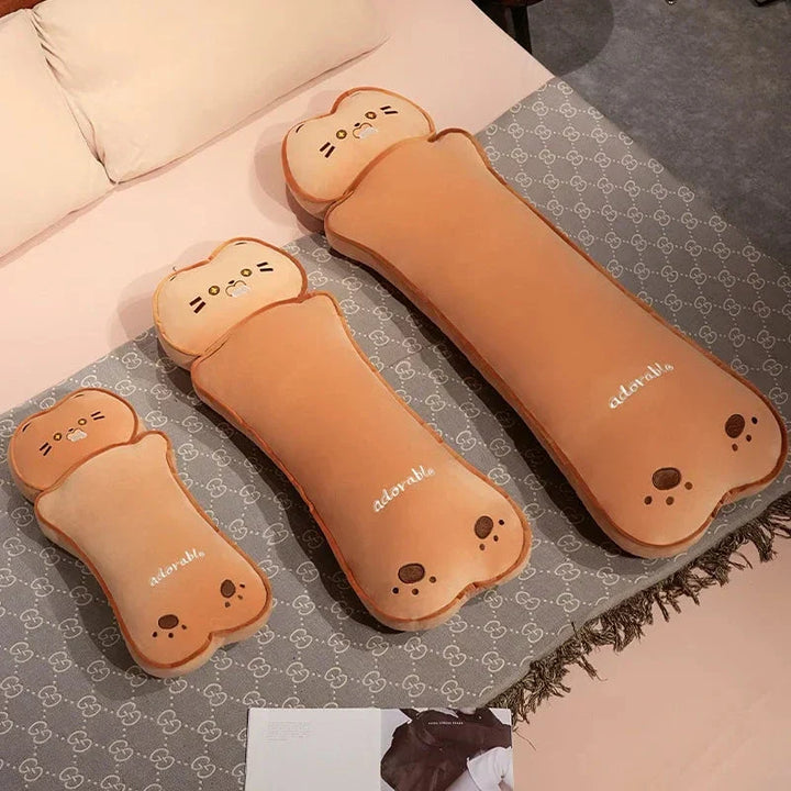 Skanto | Lang Kawaii Katt Bjørn Brød Plüsjdukker