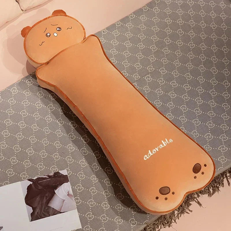 Skanto | Lang Kawaii Katt Bjørn Brød Plüsjdukker