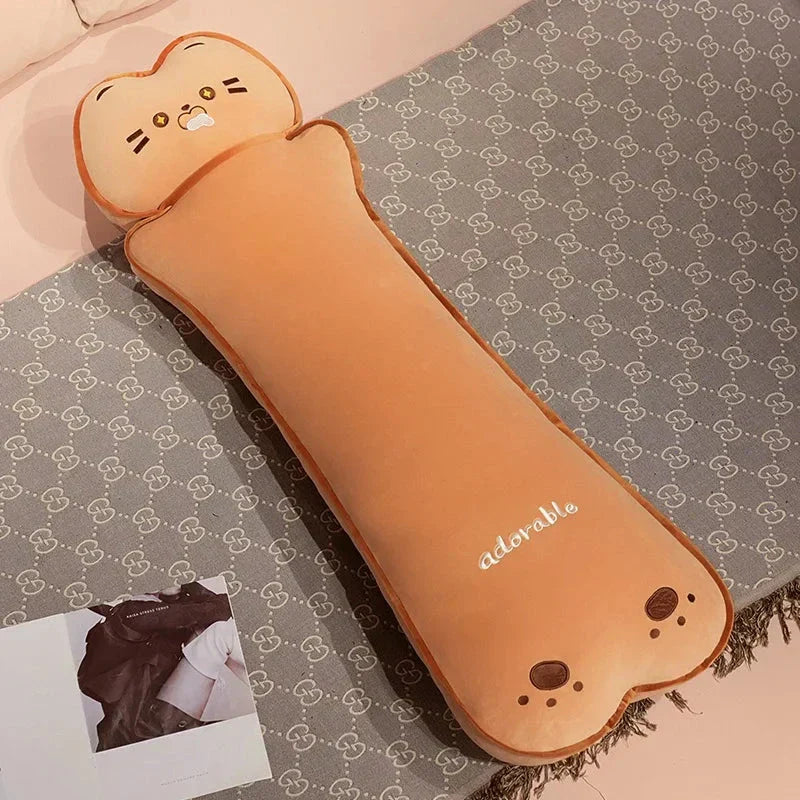Skanto | Lang Kawaii Katt Bjørn Brød Plüsjdukker