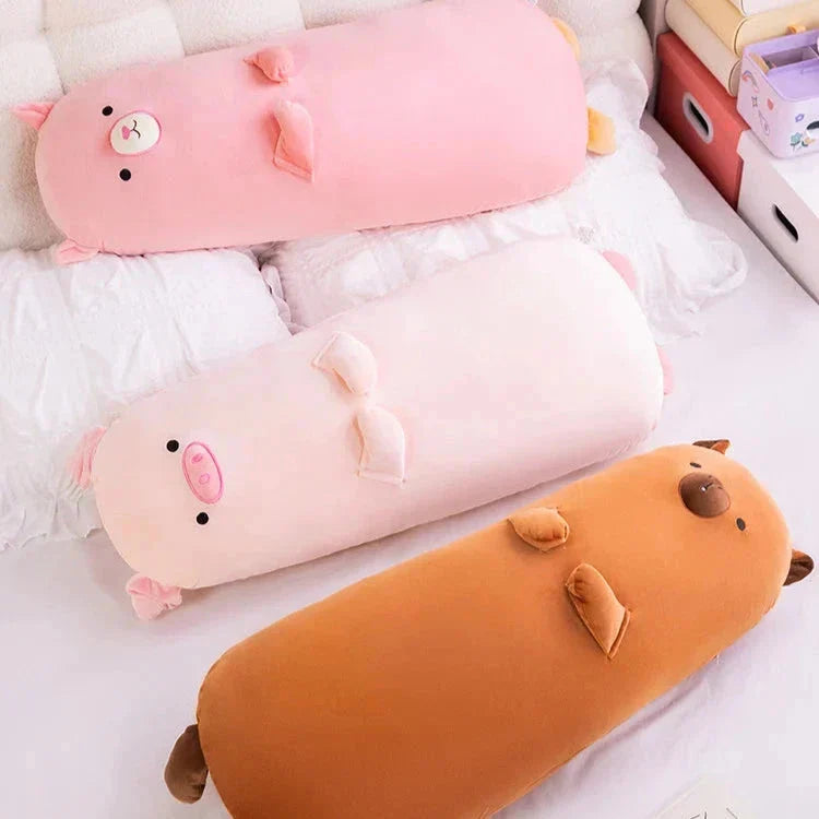 Skanto | Lang Snuggle Buddies Capybara Alpaca Gris Plushie