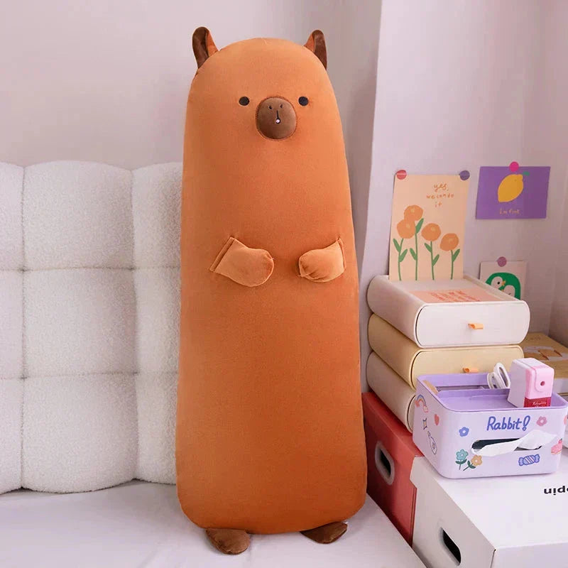 Skanto | Lang Snuggle Buddies Capybara Alpaca Gris Plushie