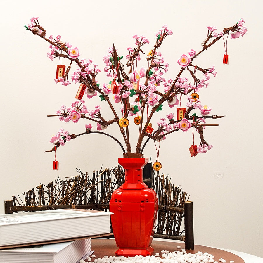 Skanto | Lucky Peach Blossom Vase Mikro Byggesteiner