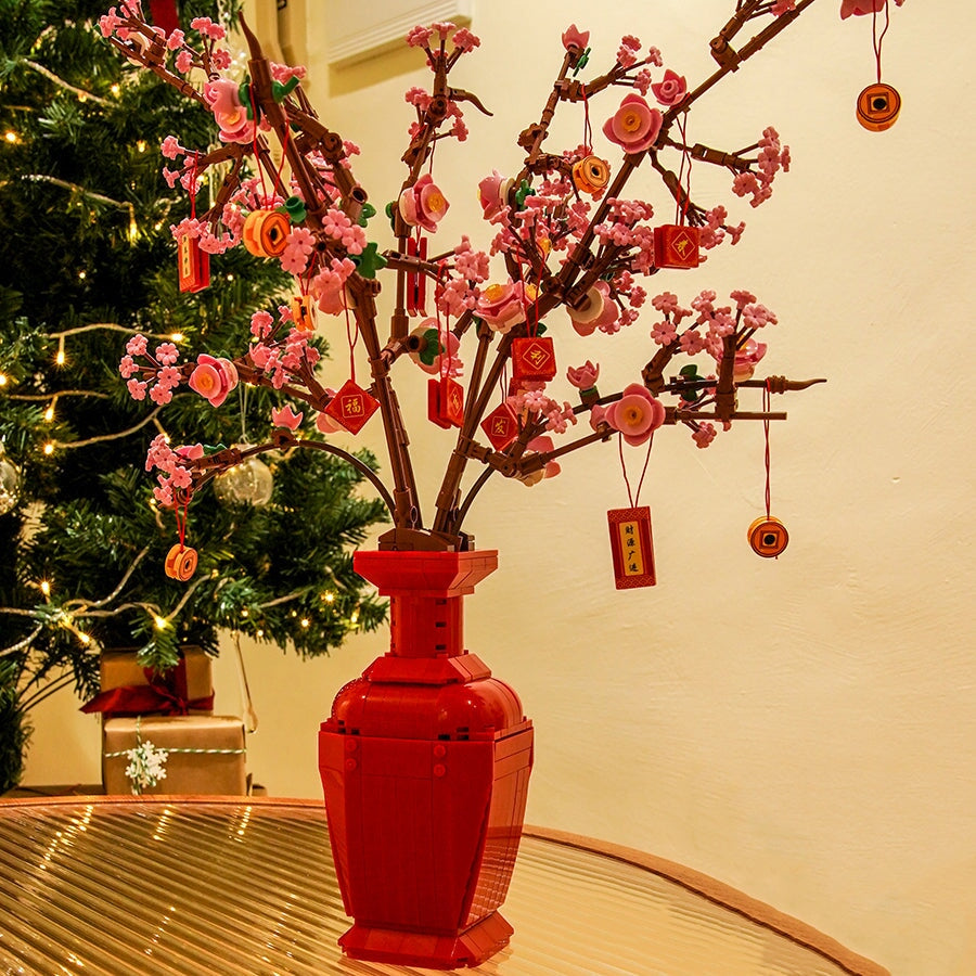 Skanto | Lucky Peach Blossom Vase Mikro Byggesteiner