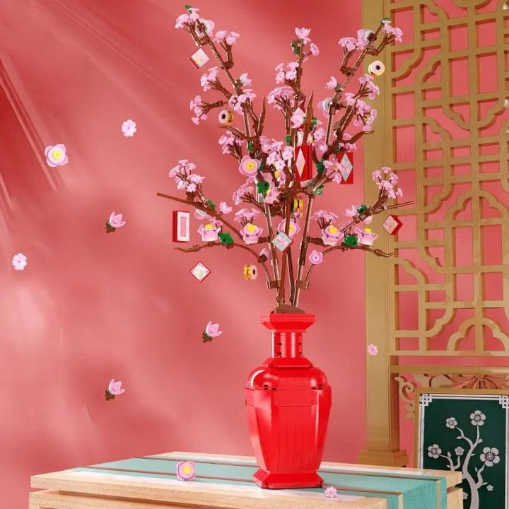 Skanto | Lucky Peach Blossom Vase Mikro Byggesteiner