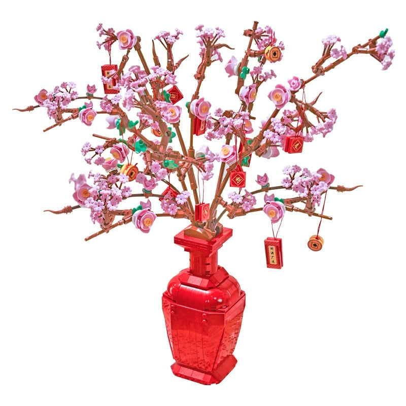 Skanto | Lucky Peach Blossom Vase Mikro Byggesteiner