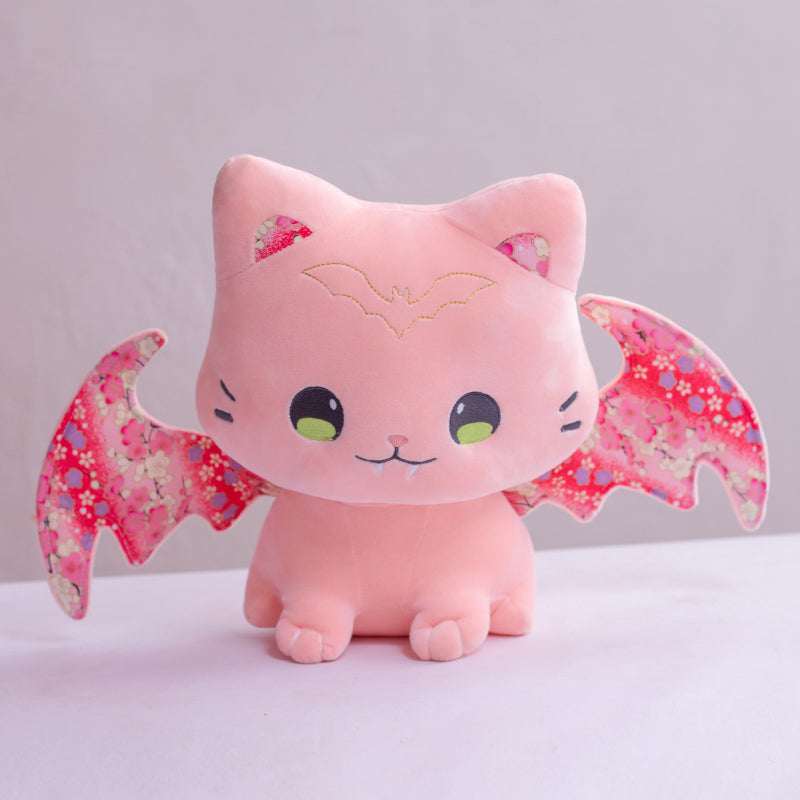 Norvo | Luna & Solis de Kawaii Sakura Katter med Vinger Plushies