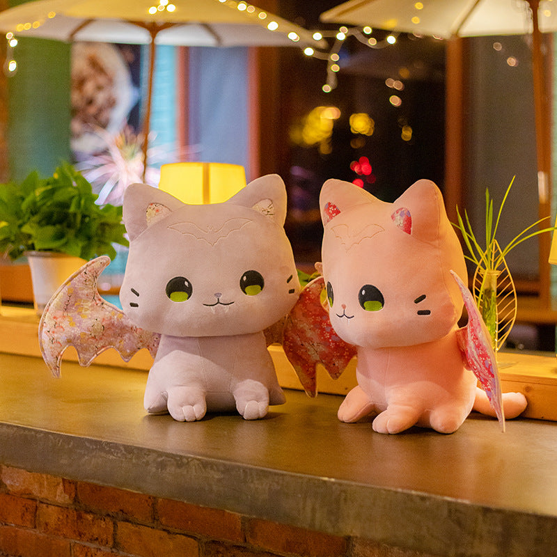 Norvo | Luna & Solis de Kawaii Sakura Katter med Vinger Plushies