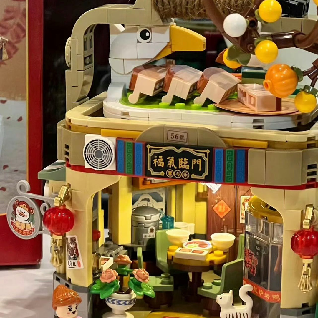 Skanto | Mei Mei Panda Peking Duck Restaurant Mikro Byggesteiner Med Lys