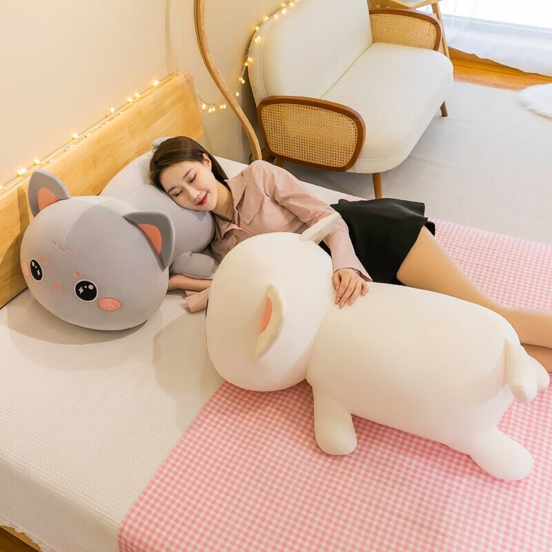 Skanto | Momo & Nala de Kawaii Liggende Katt Plussleker