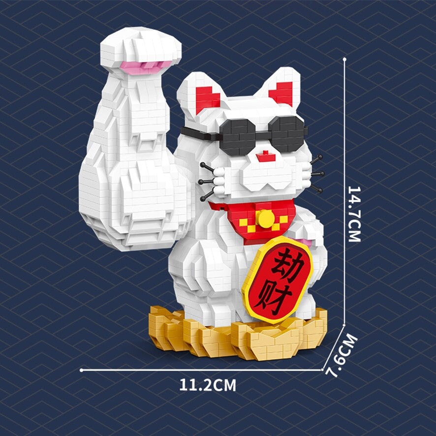Skanto | Muskel Lucky Cat & Kimono Outfit Nano Byggeklosser