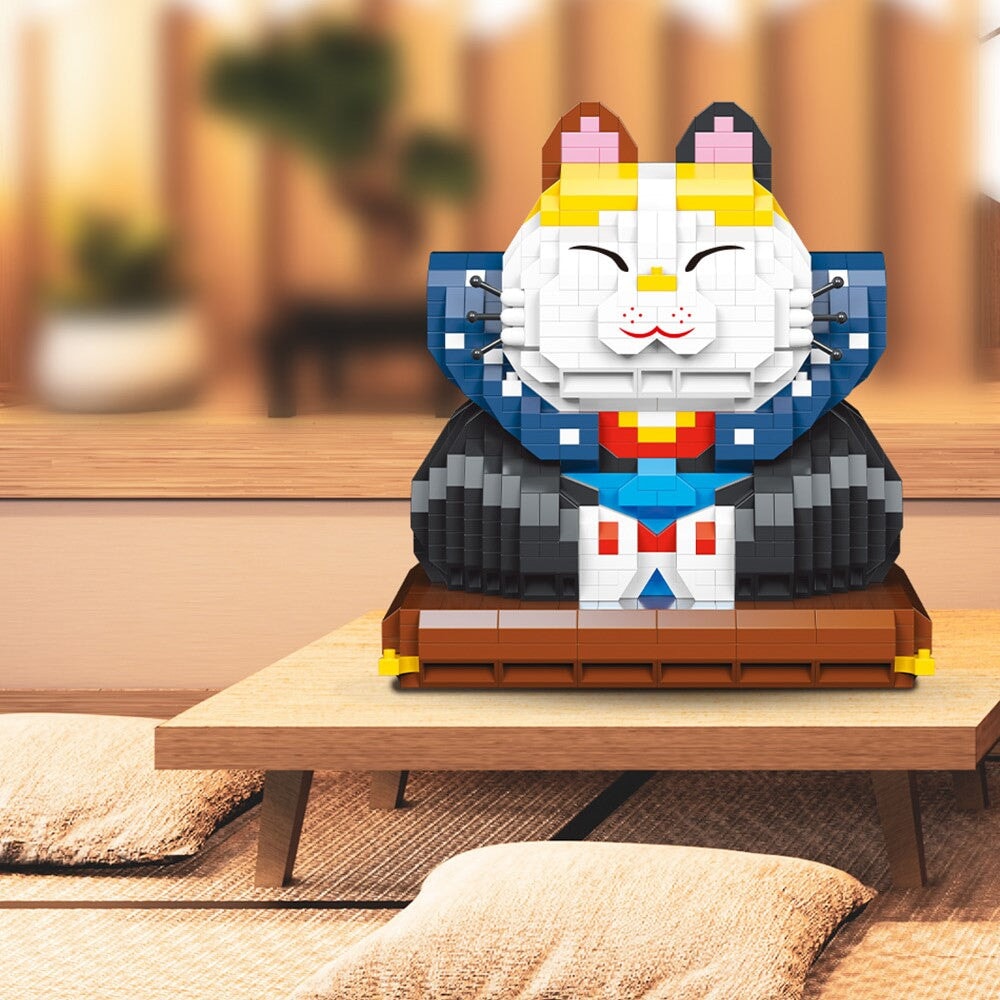 Skanto | Muskel Lucky Cat & Kimono Outfit Nano Byggeklosser