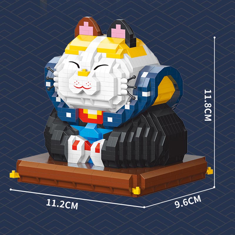 Skanto | Muskel Lucky Cat & Kimono Outfit Nano Byggeklosser