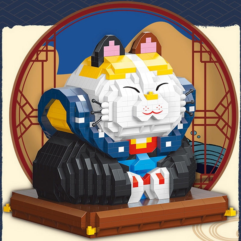 Skanto | Muskel Lucky Cat & Kimono Outfit Nano Byggeklosser