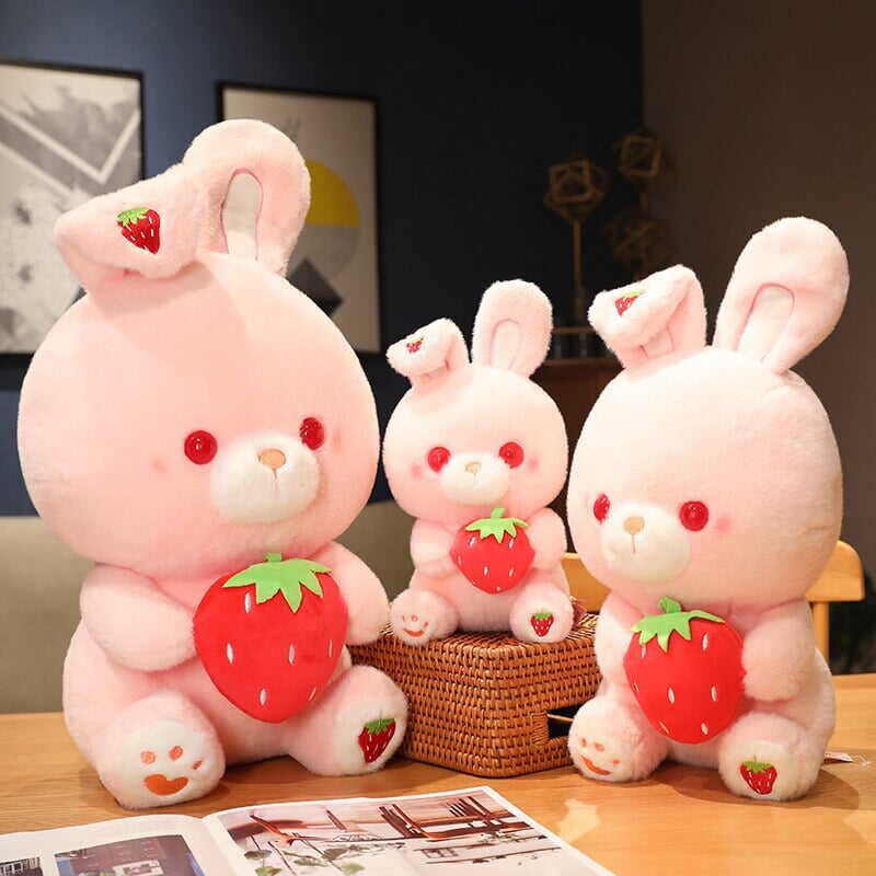 Skanto | Rosa Jordbær Kanin Plush