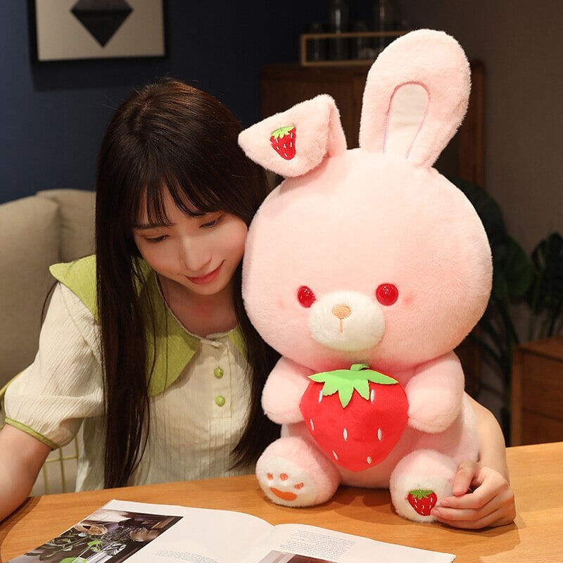 Skanto | Rosa Jordbær Kanin Plush