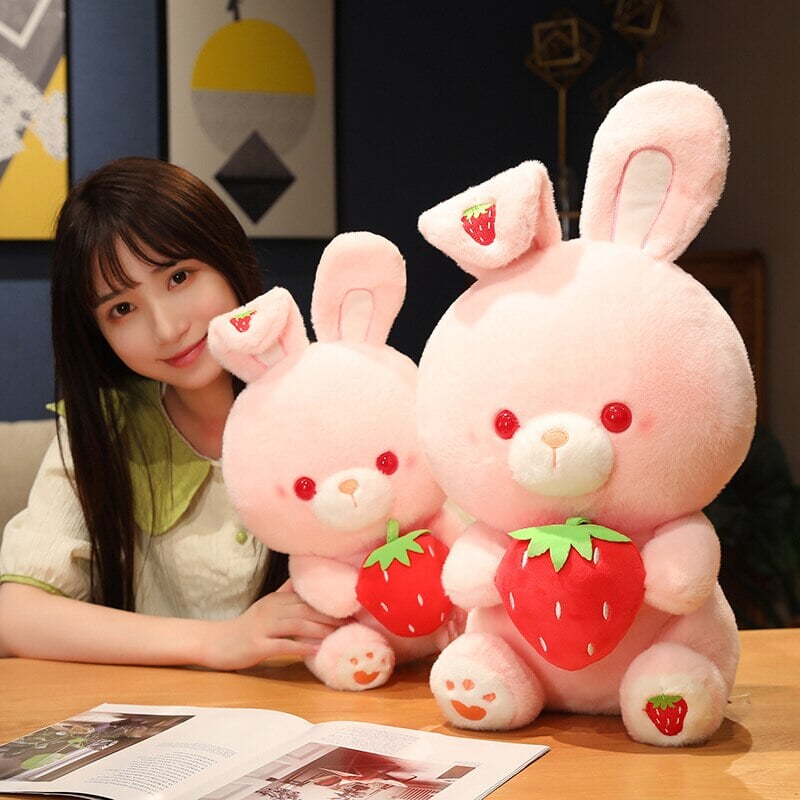 Skanto | Rosa Jordbær Kanin Plush