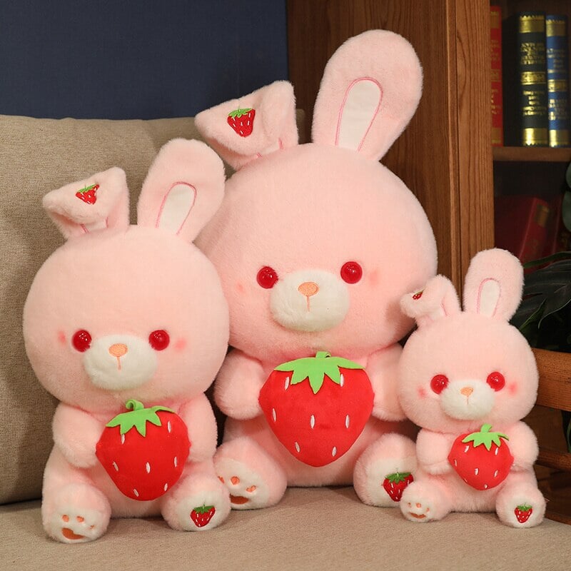 Skanto | Rosa Jordbær Kanin Plush