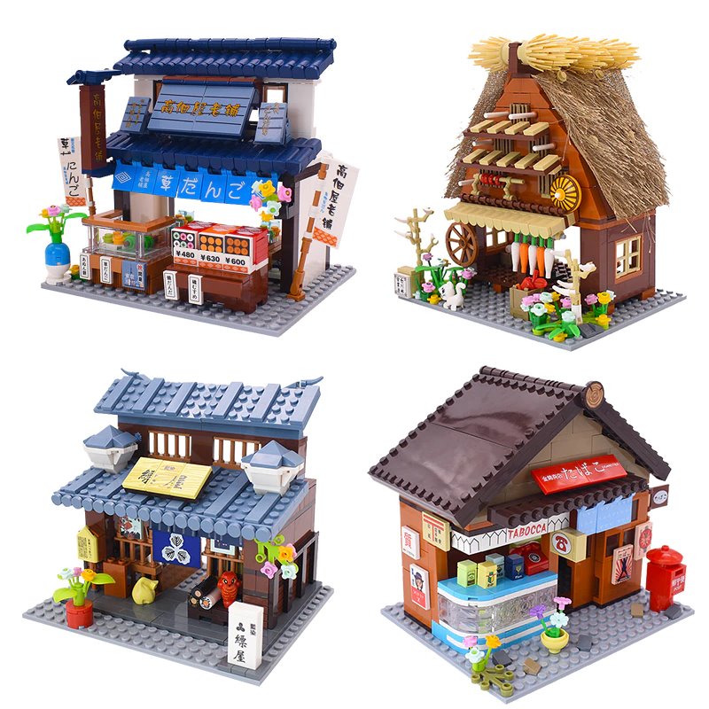 Skanto | Shirakawa-go Dori Street Japanske Butikker Byggesett - Begrenset Lager