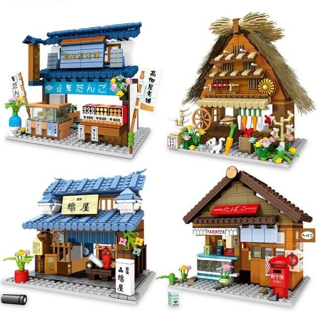 Skanto | Shirakawa-go Dori Street Japanske Butikker Byggesett - Begrenset Lager
