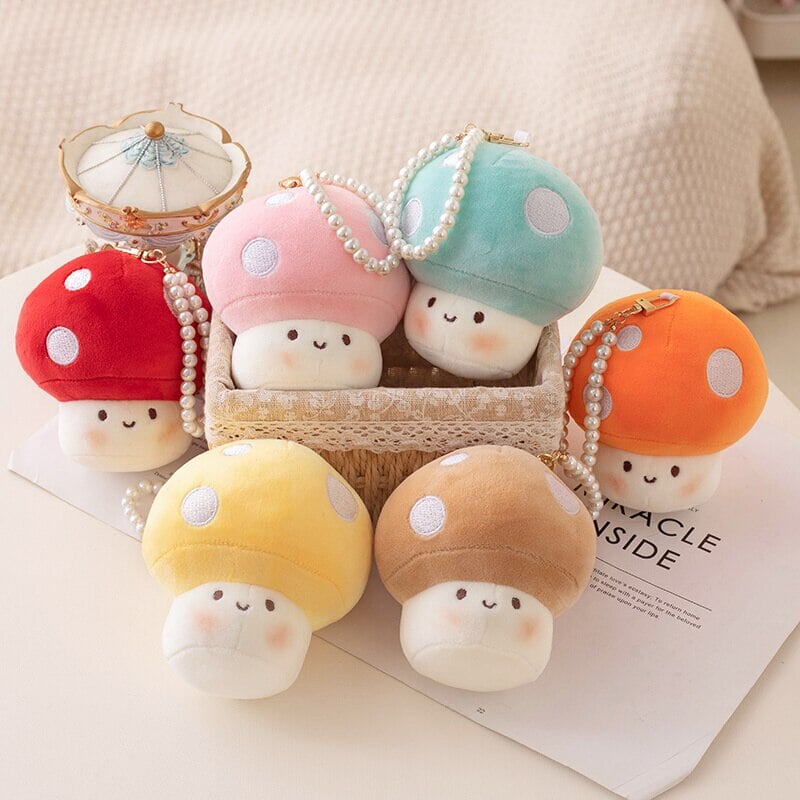 Skanto | Squishy Mushroom Friends Plysj Nøkkelringer