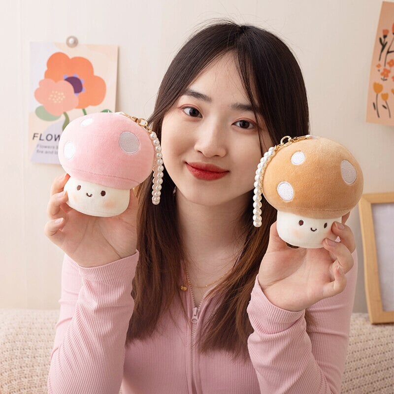 Skanto | Squishy Mushroom Friends Plysj Nøkkelringer