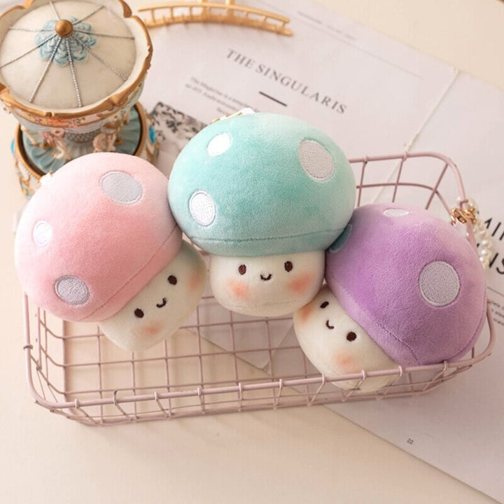 Skanto | Squishy Mushroom Friends Plysj Nøkkelringer