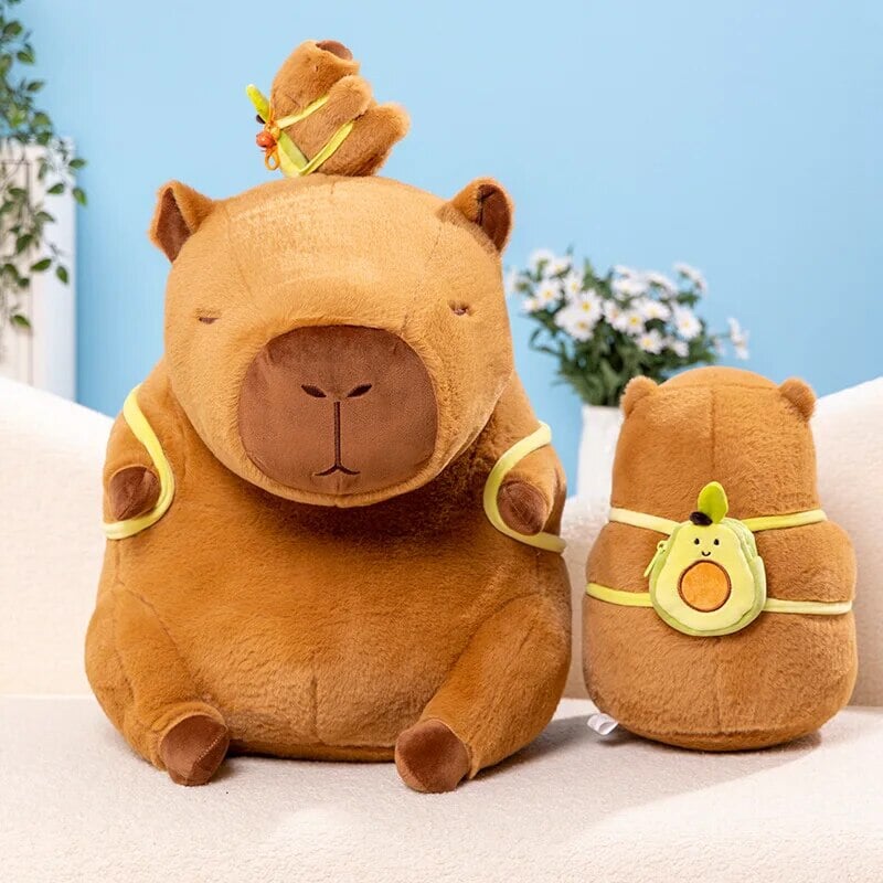 Norvo | Den Kawaii Capybara med Mini Avocado Rygsekk Plushie