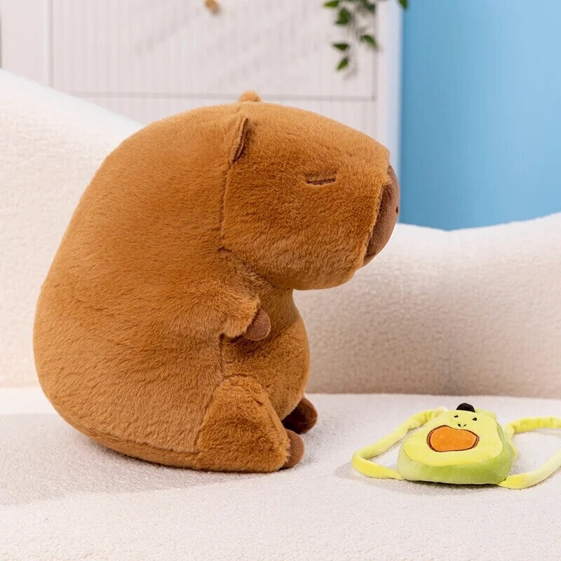 Norvo | Den Kawaii Capybara med Mini Avocado Rygsekk Plushie