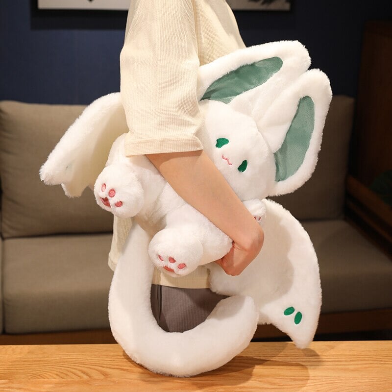 Norvo | Hvit Kawaii Fluffy Flagermus Plüsjbaby