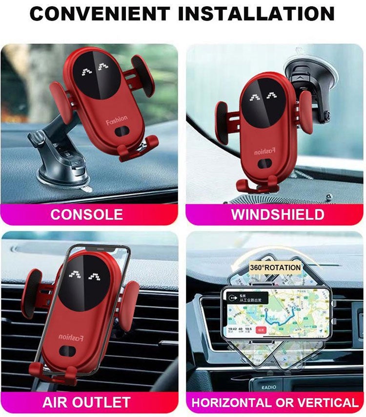 Smart Wireless Auto-Sensing Auto Håndholdt Holders Lader | Skanto