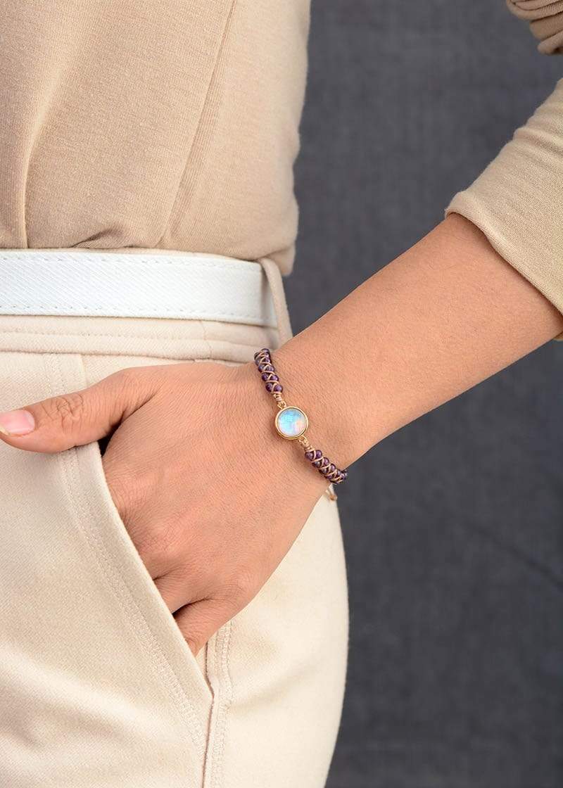 Skanto | Amethyst-Opal Yoga-Armbånd - Aurielle