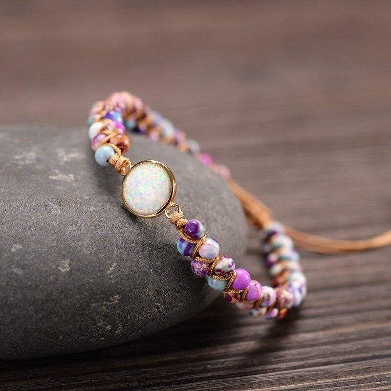 Skanto | Amethyst-Opal Yoga-Armbånd - Aurielle
