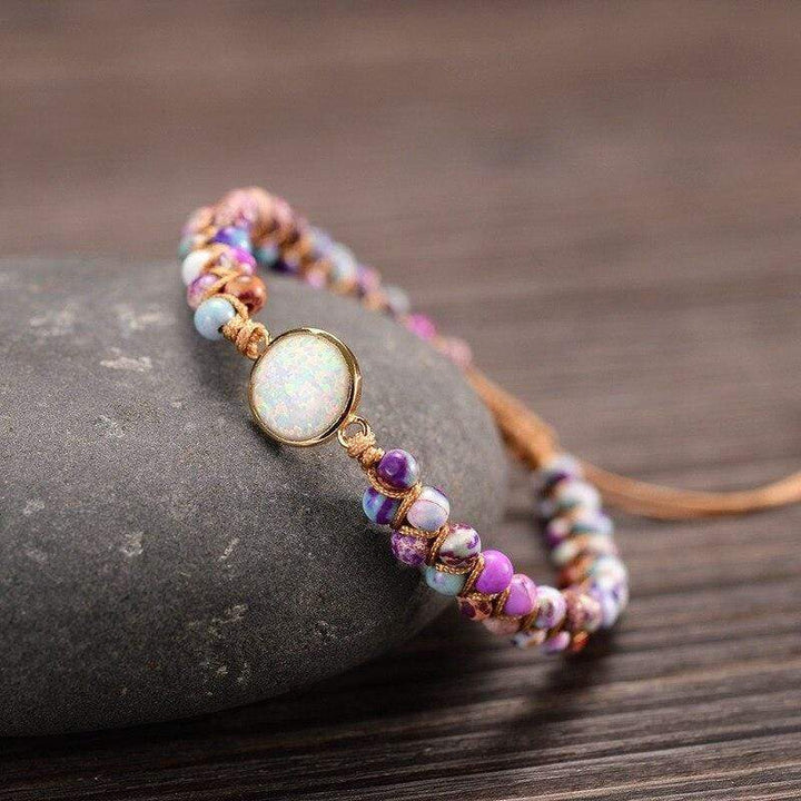 Skanto | Amethyst-Opal Yoga-Armbånd - Aurielle