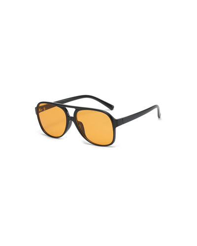 Oversized aviator solbriller med oransje linser og UV-beskyttelse | Skanto
