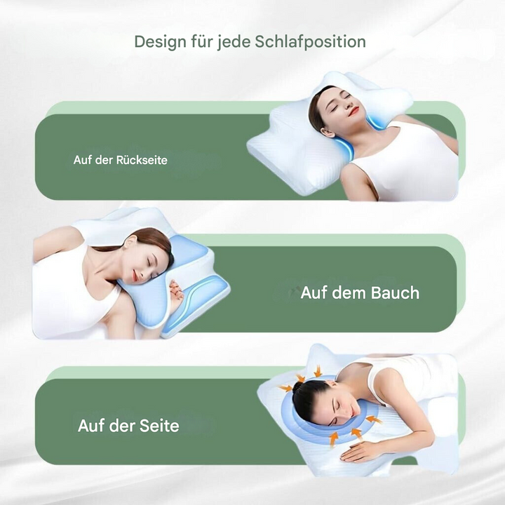 RelaxNeck Ergonomisk Minne Skumpute – Støtte for Nakke og Rygg | Skanto