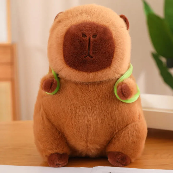 Skanto | Søt Capybara Pluss med Skilpadde Ryggsekk - CapyBuddy