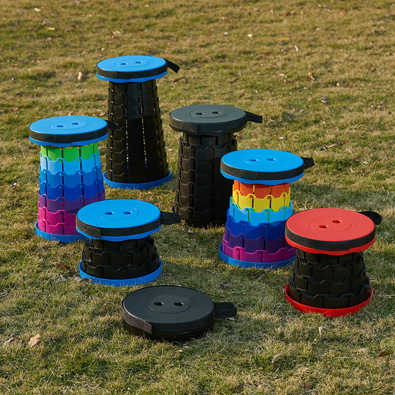 Folding Stool Seat Portable Retractable Telescopic Camping Fishing Travel Chairs Skanto