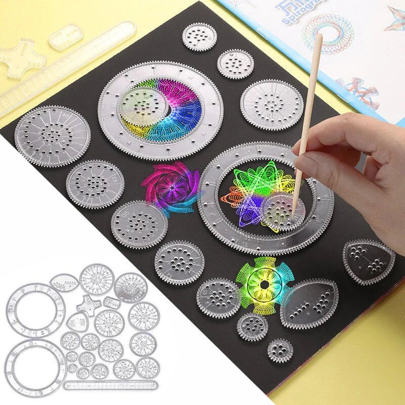 Skanto | Spirograph Tegnesett - Kunstnerisk Presisjon - Blændende Kreasjoner !