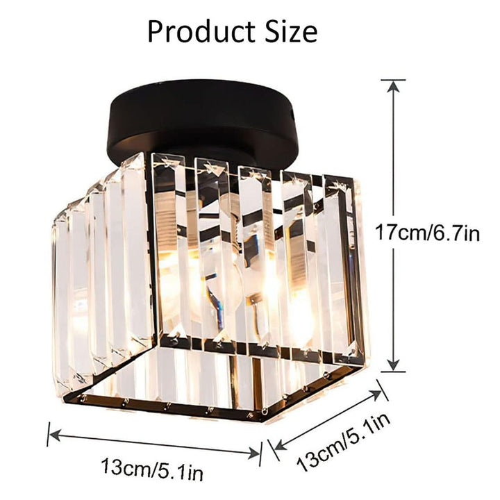Skanto | Kristallglass Taklampe – Messingfeste & Kompakt Design